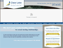 Tablet Screenshot of clearlakedental.com